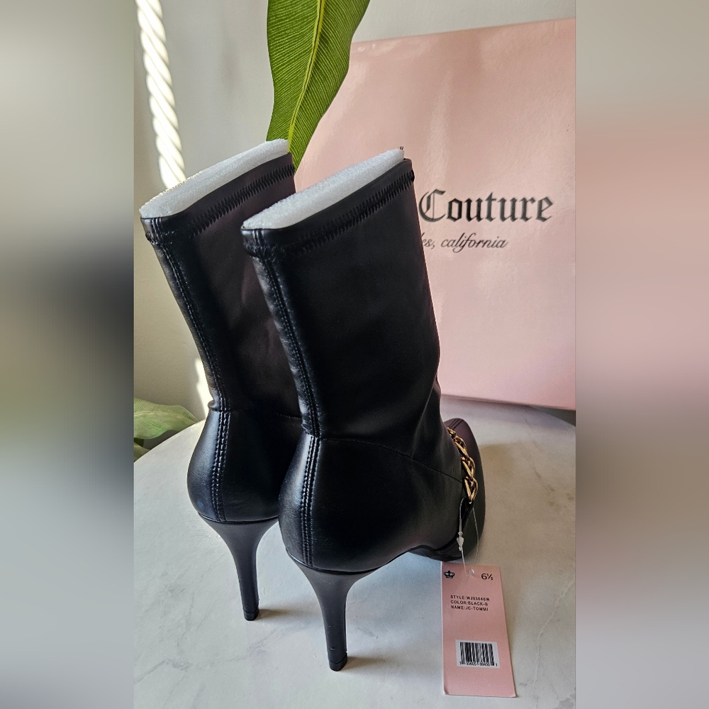 New Juicy Couture Black & Gold Women's Tommi Booties US Sz 6.5 - Picture 6 of 16